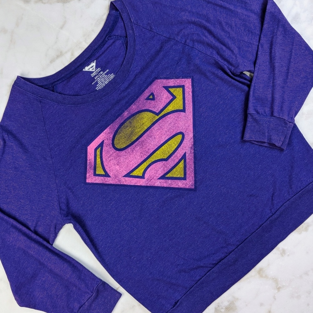 DC Comics Purple & Pink Superman Sweatshirt